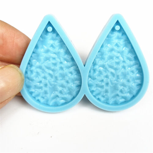 Earring drop pair with crystal embossed design