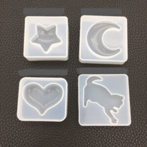 Star, moon, Love and Cat silicon mold