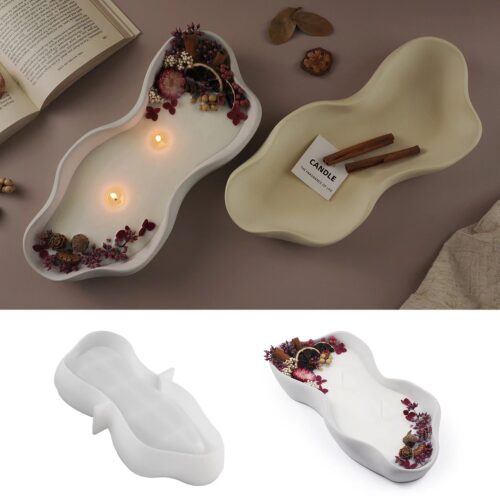 Flowing water candle dish